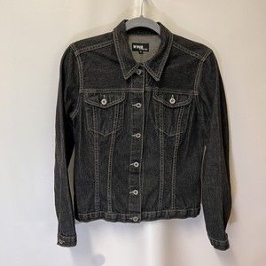 For Joseph for Nordstrom Jean Jacket Womens Small Black Denim 100% Cotton USA